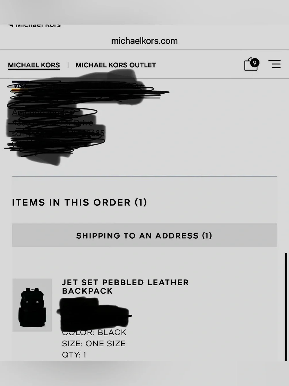 Michael Kors Black Pebbled Leather Flap Backpack